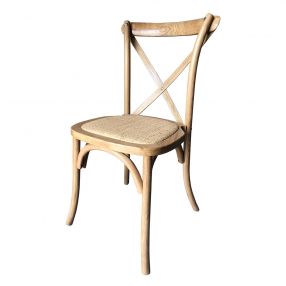 Oak Cross Back Chairs